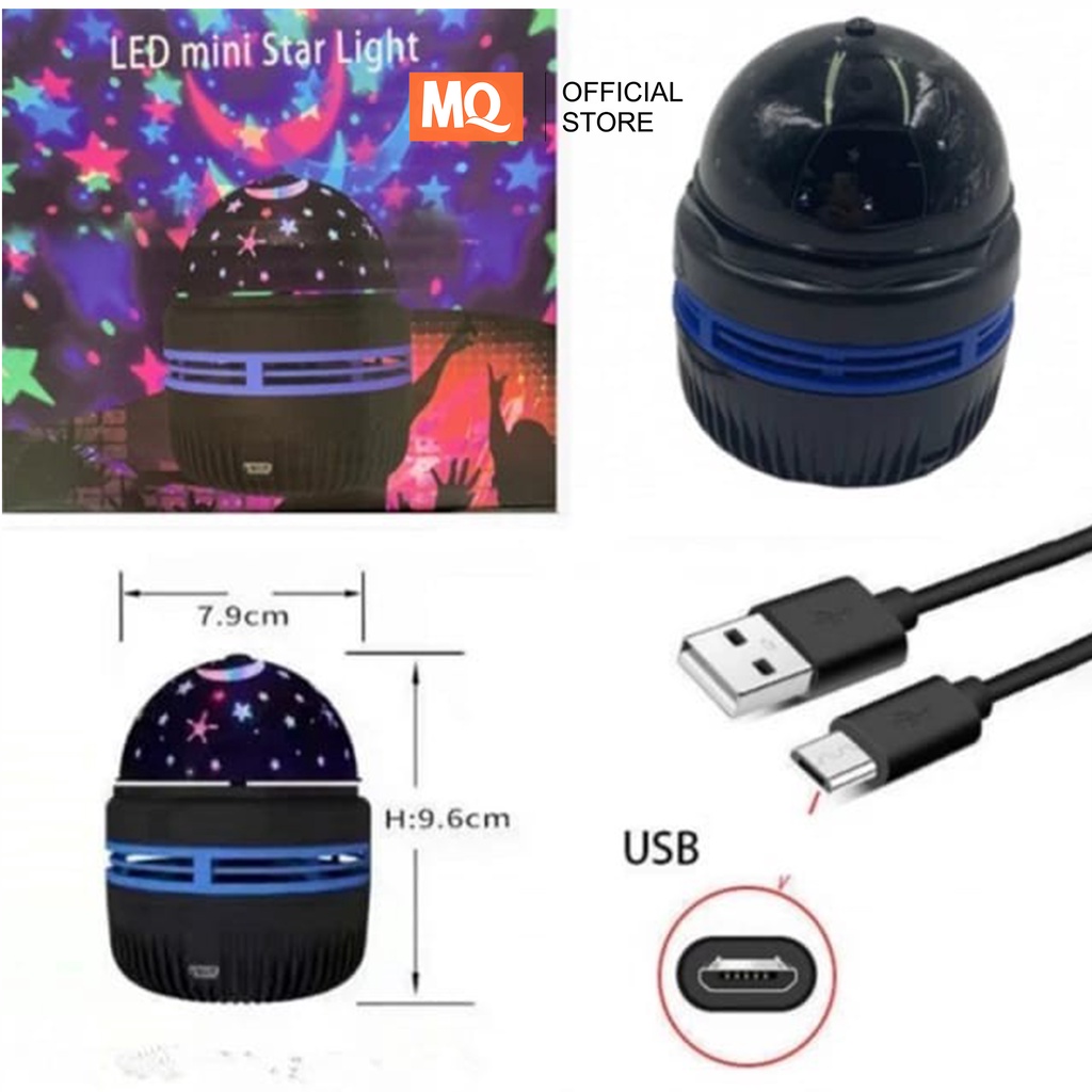 MQ Lampu Dekorasi LED Proyektor Bulan Bintang  Lampu DISCO   Lampu Tidur Anak   Lampu Kamar Anak Anak