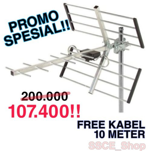 Antena TV Digital Luar / Outdoor Sanex 899 FREE KABEL 10 METER SN-899