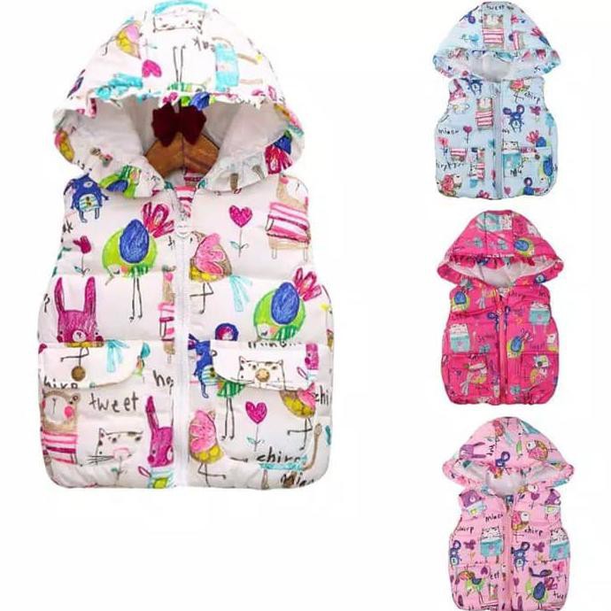 Jaket Anak Perempuan - jaket vest anak impor lucu musim dingin