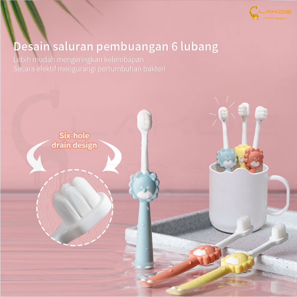 LAKOE sikat gigi anak lembut 2-6 Tahun kids Toothbrush