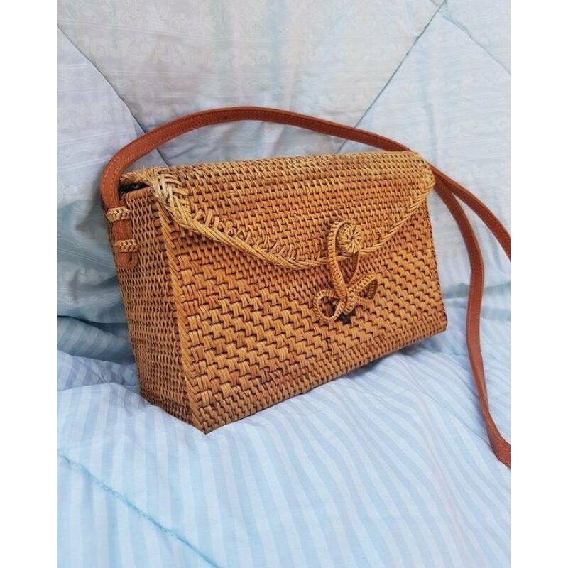 tas rotan - tas cewek - tas selempang - slingbag