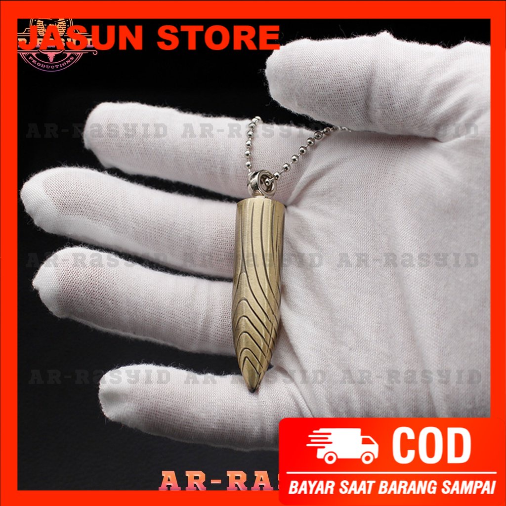 BISA COD! Korek Api Minyak Retro Gesek Kalung Rantai Peluru Spiral HY-668 3904