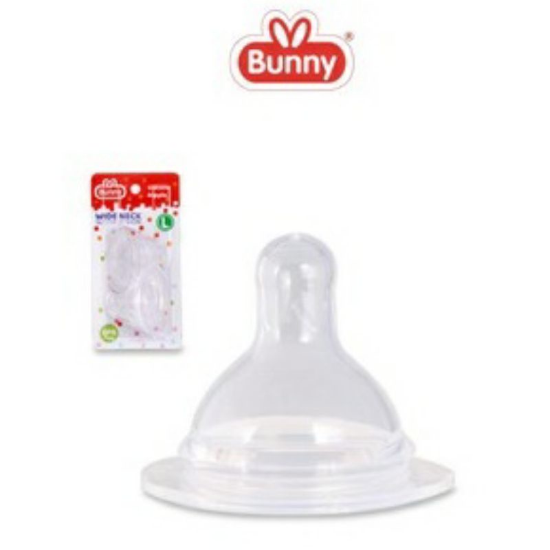 Bunny Nipple wideneck isi 2 pcs. dot bayi wide neck