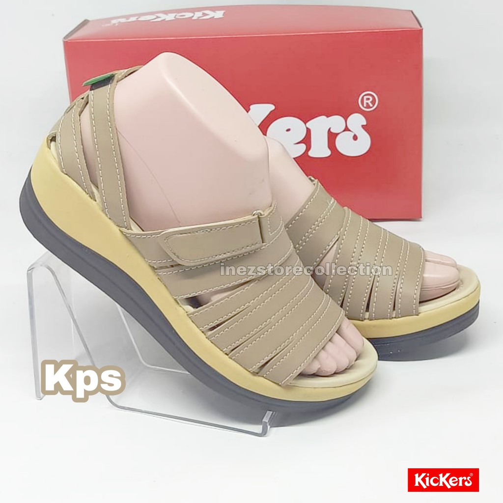 SANDAL WANITA KICKERS WEDGES MURAH GROSIR KODE LET 06