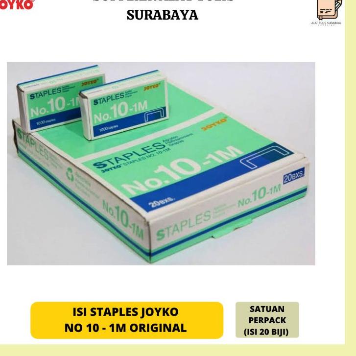 

Baru - ISI REFILL STAPLES / STAPLER JOYKO NO 10 - 1M ORIGINAL 100% KECIL 20 PCS