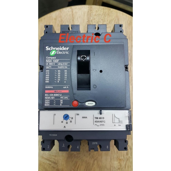 Schneider Electric / Merlin Gerin / MCCB NSX100 F / NFB 3phase 40A ada stock