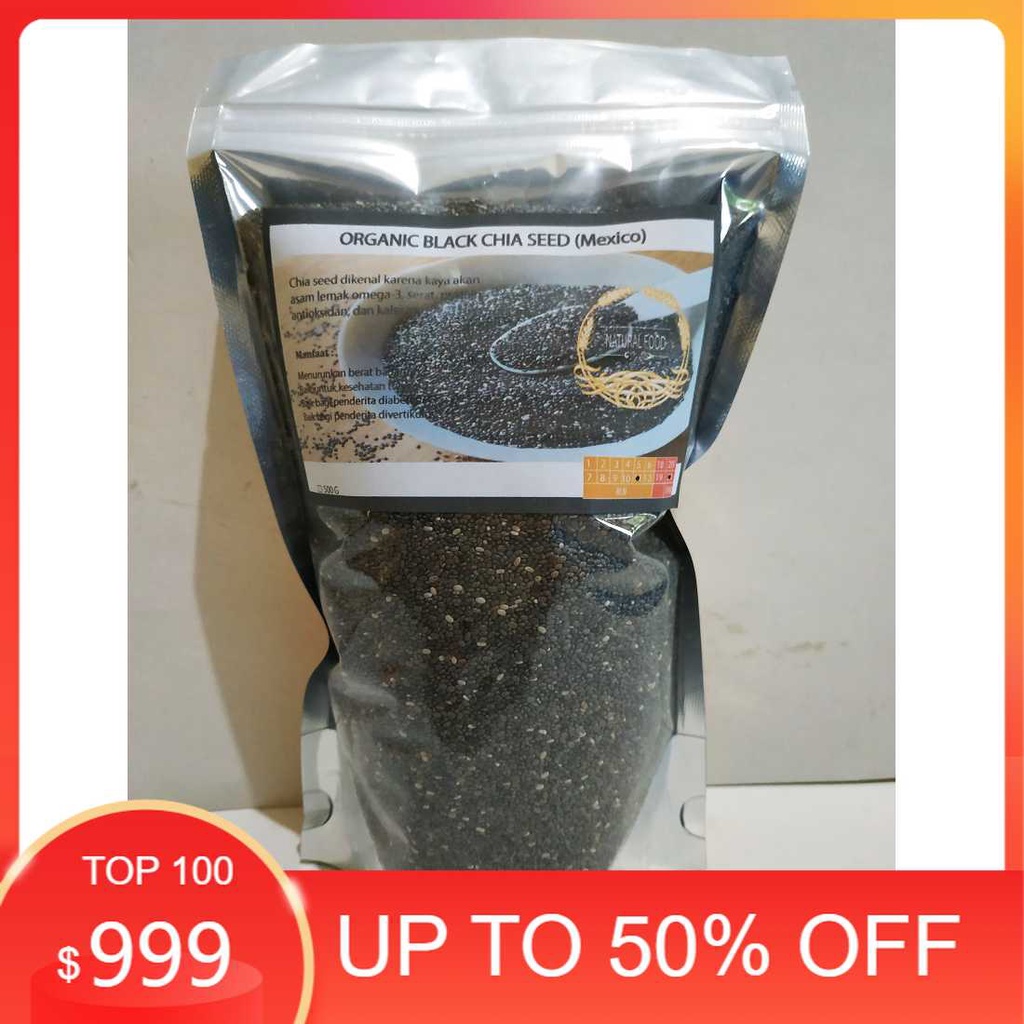 

Terlaris Organic Black Chia Seed Mexico 500 Gr