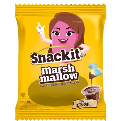 Kino - Snackit Marshmallow GAUN/TRAIN - with choco dip - 30 gr