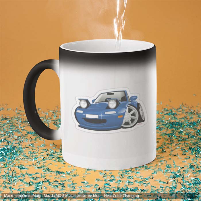 Mug Magic Mazda MX5 Miata caricature blue