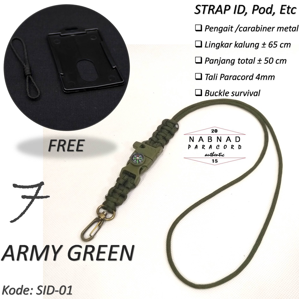 Parodi Strap Lanyard Gantungan Id Card Polisi Tactical Lanyard Name Tag Lanyard Id Card Buckle Survi