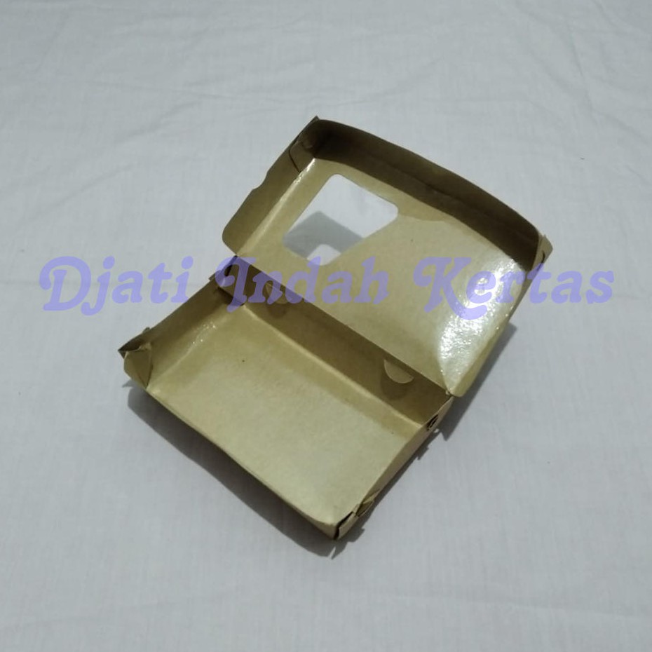 Murah !!!  Paper Lunch Box Eco Take Away Size L / Coklat - Window / Kotak Nasi Kertas / Meal Box