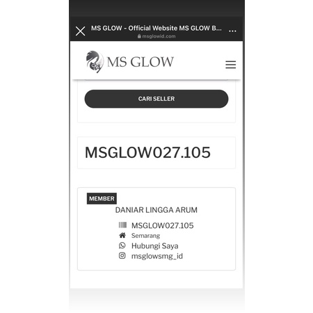 MS GLOW MEMBER ID