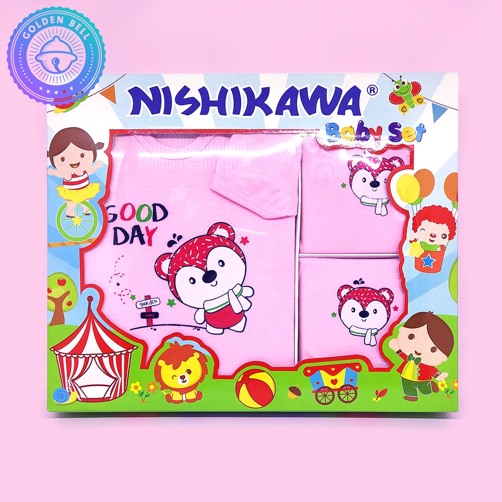 Paket Baju Set Bayi Newborn - Kado Hadiah Baby Gift Set Nishikawa Pink
