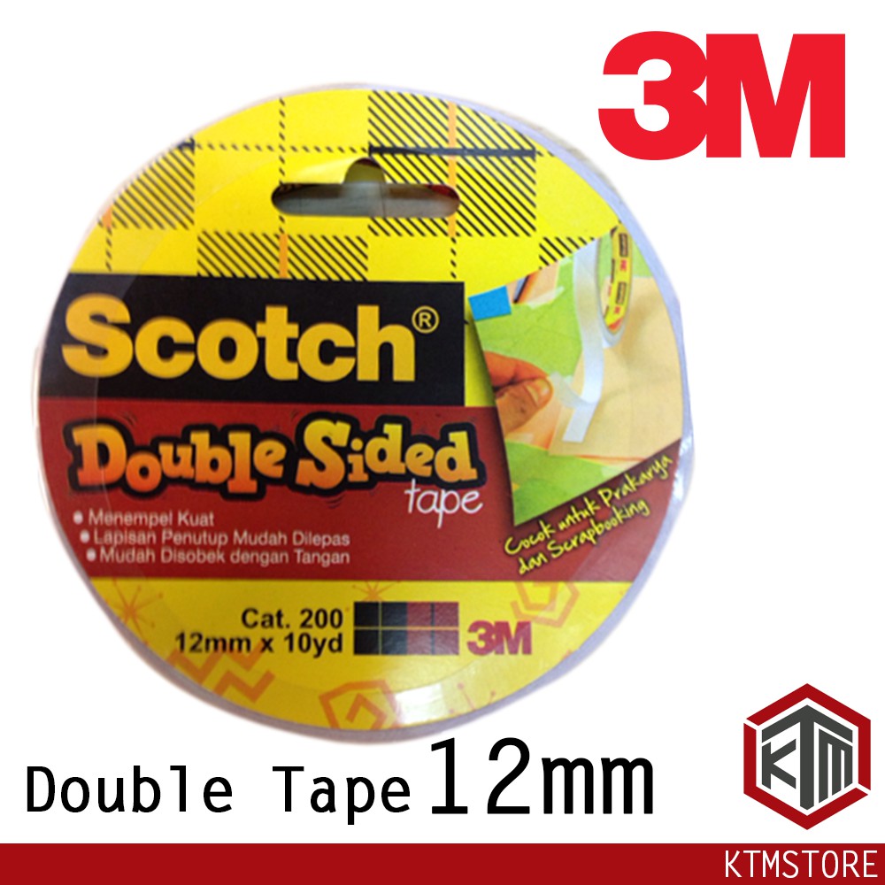 Double Tape 3M Solatip Lakban 12 mm x 100 Y 200 SCOTCH