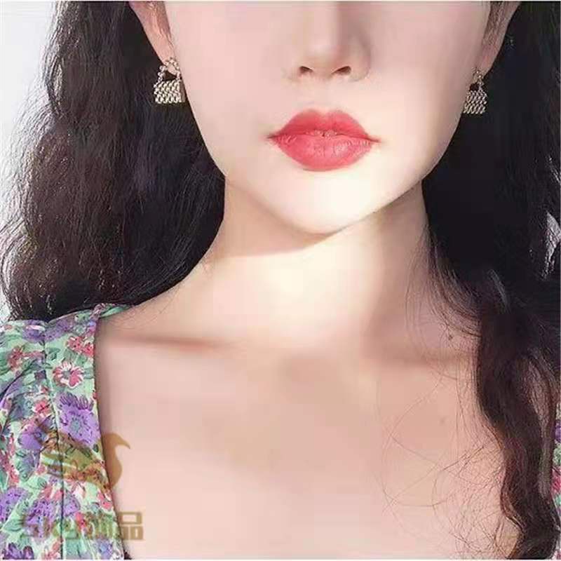 Vintage Emas Bentuk Tas Anting Mutiara Aksesoris Telinga fashion Korea Wanita