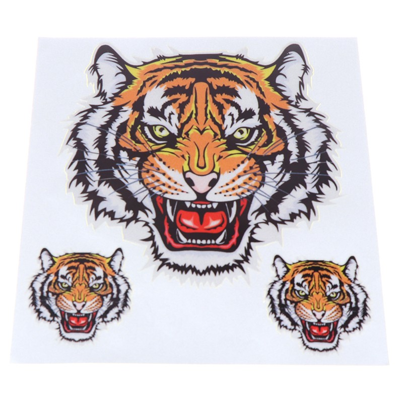 Hbid Glory 1 Lembar Stiker Vinyl Motif Kepala Harimau untuk Dekorasi Mobil / Motor