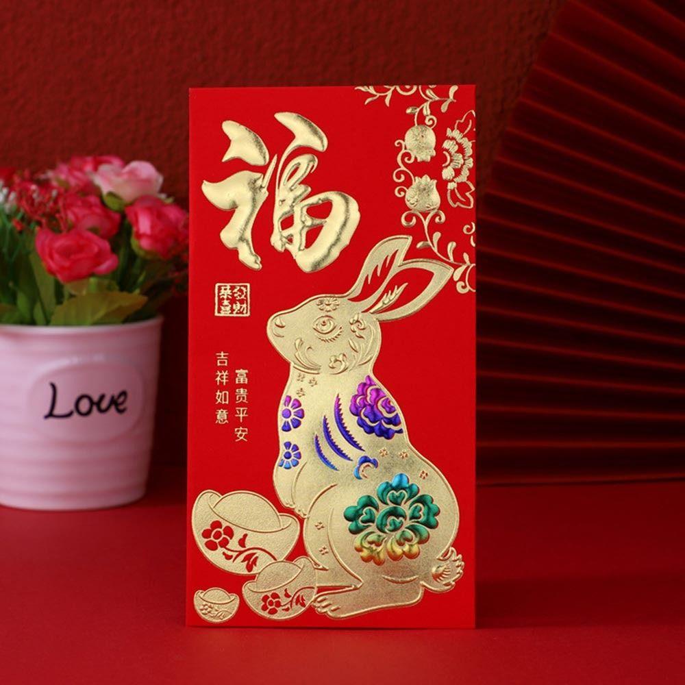 Preva 18pcs/set Amplop Merah New Spring Festival Year of The Rabbit Hongbao