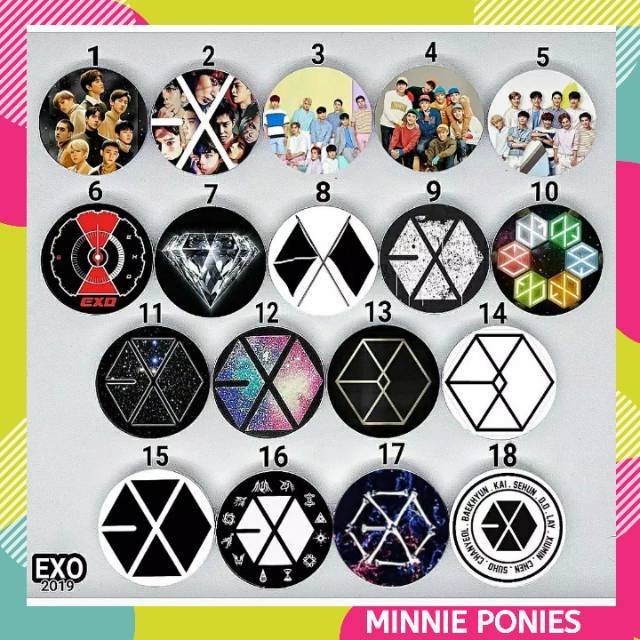 Popsocket exo MURAH BEBAS PILIH motif exo edition Pop socket kpop stuff exo L merchandise K-POP EXO