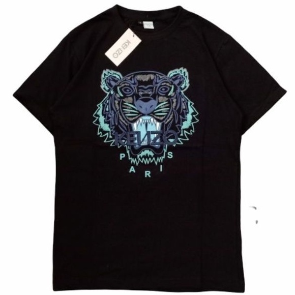 KAOS KENZO TIGER BLUE TOSCHA HITAM / BAJU bKENZO/ TSHIRT KENZO / MIRROR ORIGINAL 1:1