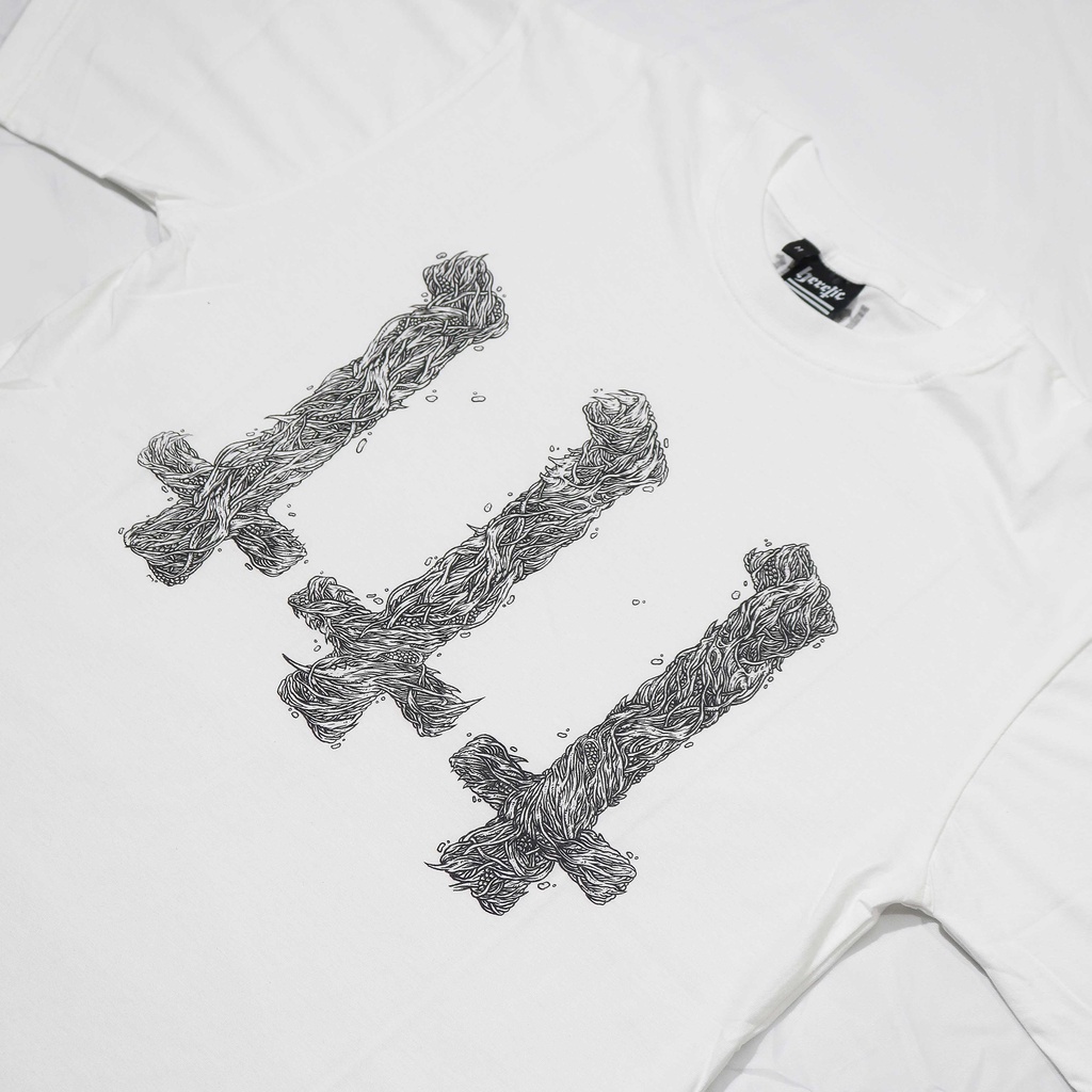 Heretic - T-shirt - Crosses Seed White