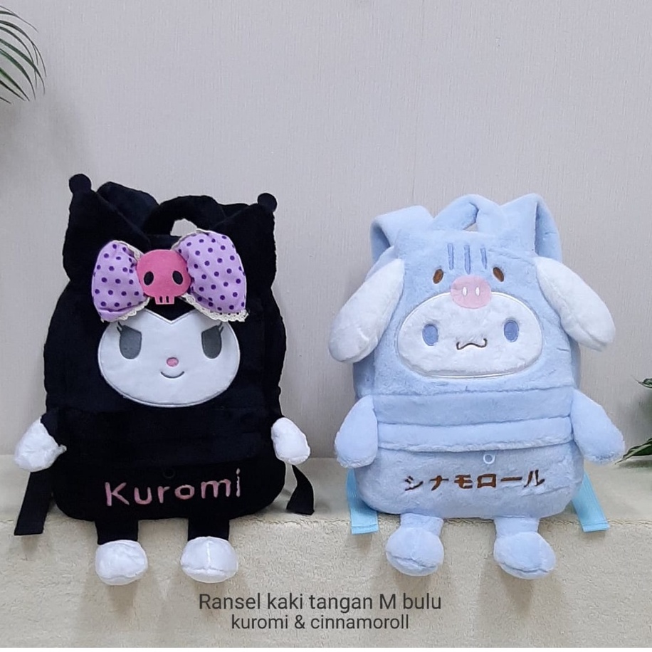 Tas Ransel Anak Kaki Tangan My Melody Cinnamoroll Kuromi Size 25cm/Backpack/Tas Sekolah