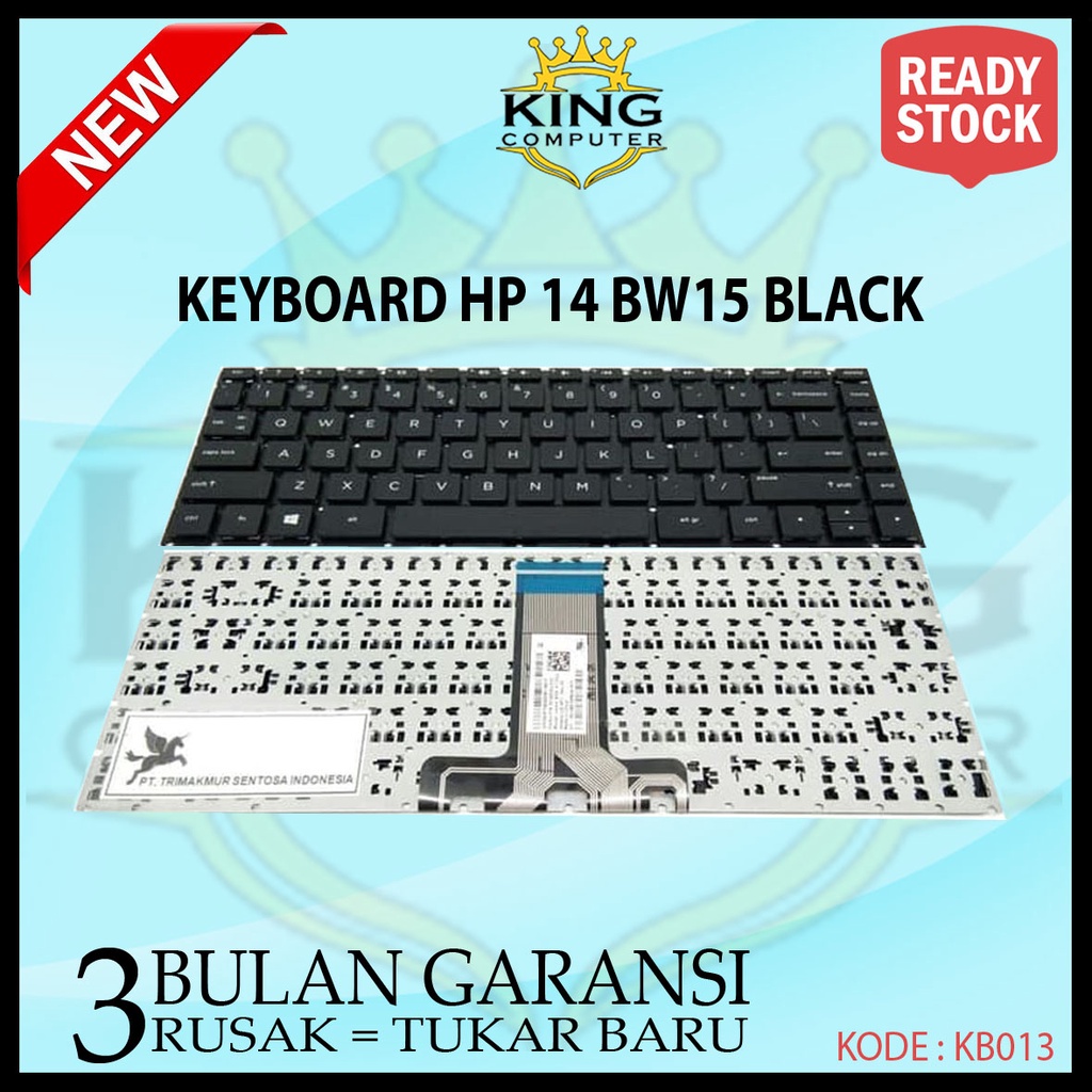 KEYBOARD LAPTOP HP 14-BW15 HIGH QUALITY HITAM