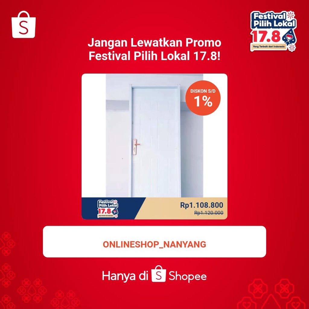 PINTU MURAH BERKUALITAS!!! PINTU + KUSEN BAHAN PLAT BAJA zy0103 / kusen plat baja / SET pintu/ pintu rumah/ pintu utama/ pintu murah berkualitas