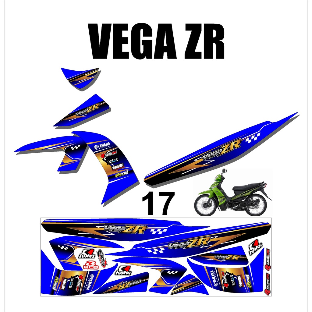(cod)  VEGA ZR. Sticker Stiker Striping Lis Variasi VEGA ZR Murah Desain DS ZR - 17