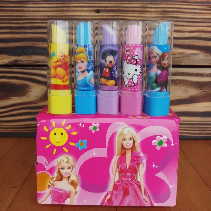

penghapus lucu bentuk lipstik / penghapus pensil /