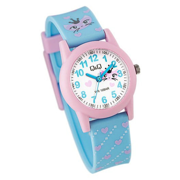 Q&amp;Q QNQ QQ ORIGINAL RUBBER BAND CHEERFULL STYLE VR99J006-010Y Ready Jam Tangan Anak Anti Air