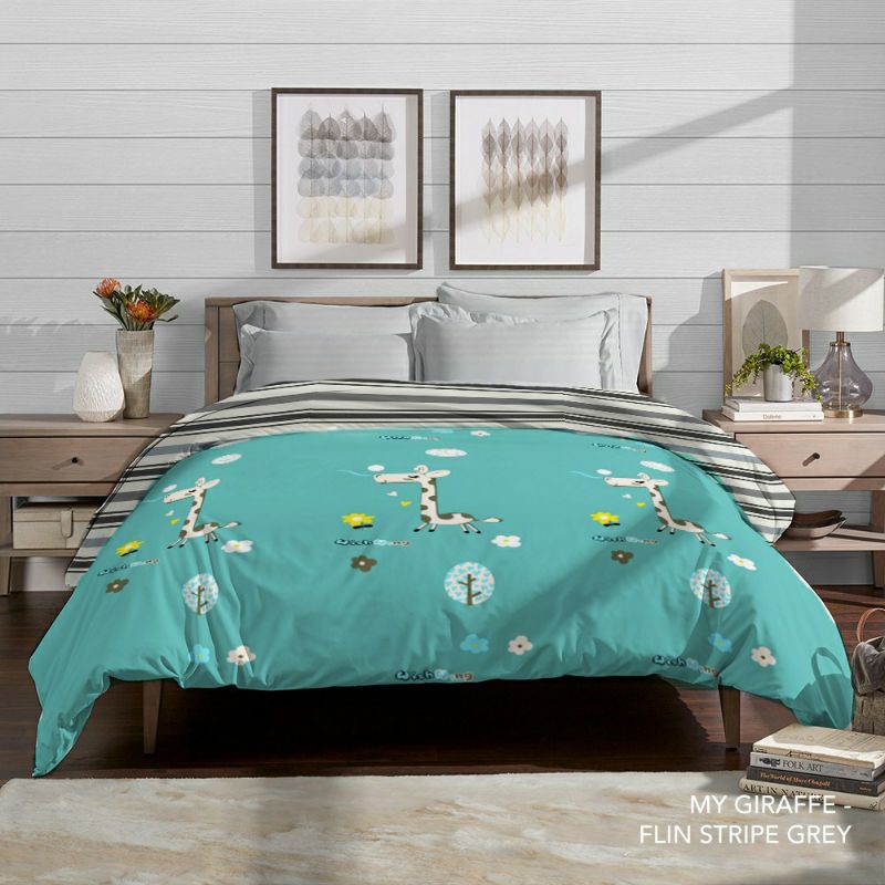 King Rabbit Bed Cover Single Motif Bambu My Giraffe