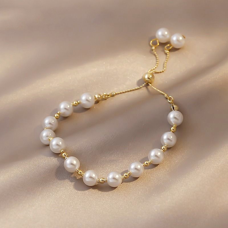 Gelang Mutiara Rumbai Adjustable Gaya Korea Untuk Wanita