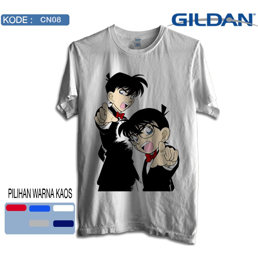 Kaos detektif conan/kaos anime original gildan softstyle cn08