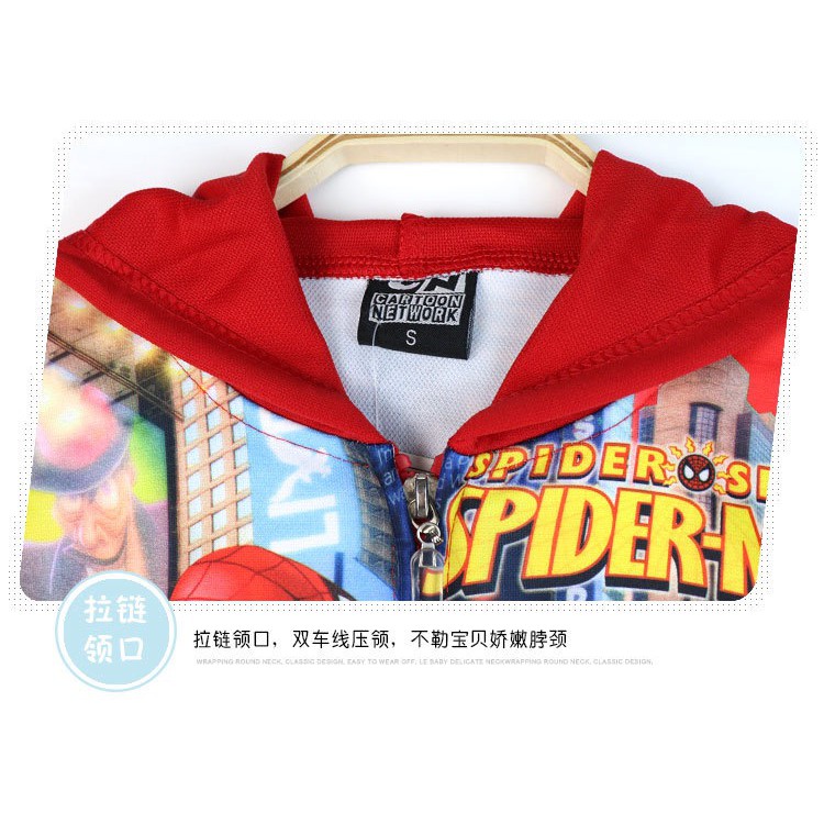 Jacket Hoddie Anak Laki-Laik Motif Superhero Avengers/Spiderman import