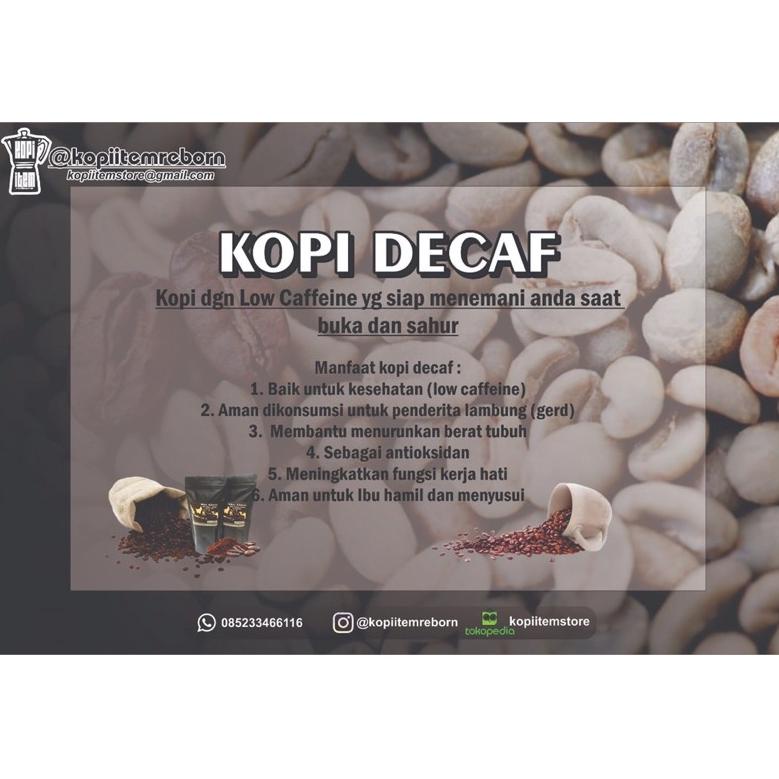 

[KODE AFZWE] KOPI DECAF 250 gram | DECAF COFFEE | LOW CAFFEIN