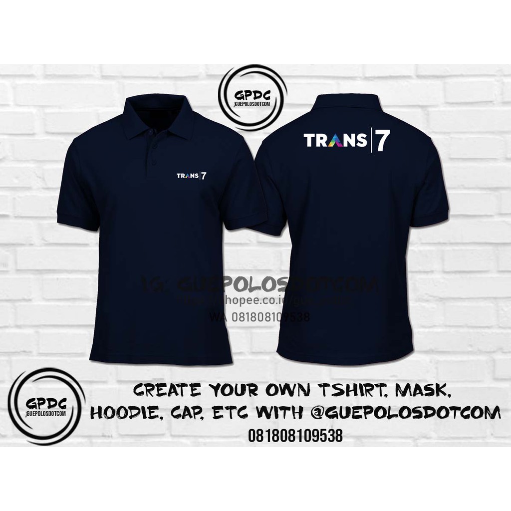 Poloshirt Trans7 - Kaos Polo Trans 7 - Kaos Trans7 - Polo Stasiun TV - Custom Polo - Kaos kerah