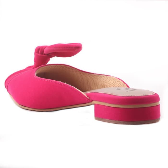 Terlaris Balmora Flat Mules - Pink - Fuchsia 36 Elegan