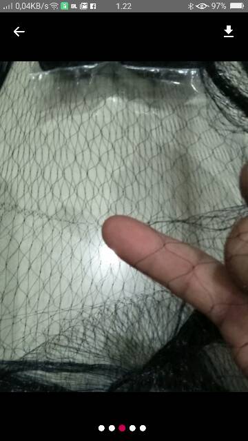 12 Jaring burung 1¼" hitam lebar 3 meter panjang 100 yds bonus 1 ikat senar