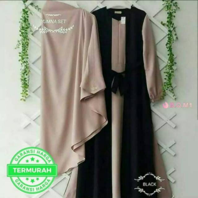 YUMNA SYAR'I - GAMIS SET SYARII / BAJU GAUN MUSLIM/DRESS HIJAB MODERN