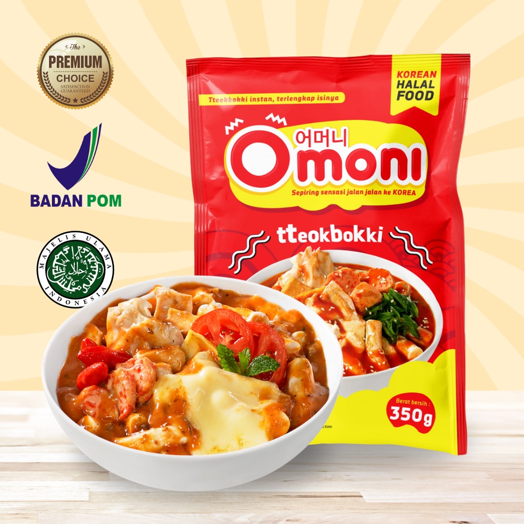TTEOKBOKKI TOPOKKI Makanan Jajanan Korea Viral Halal BPOM Merek Omoni Korean Halal Food