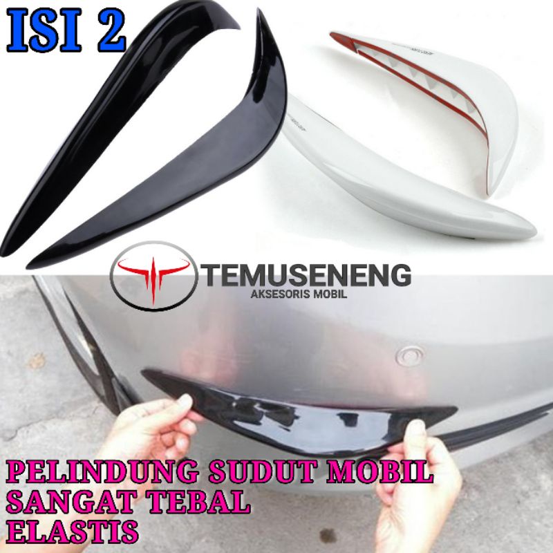 Isi 2 Karet Pelindung Pojok Sudut Mobil Car Bumper Body Protector Aksesoris