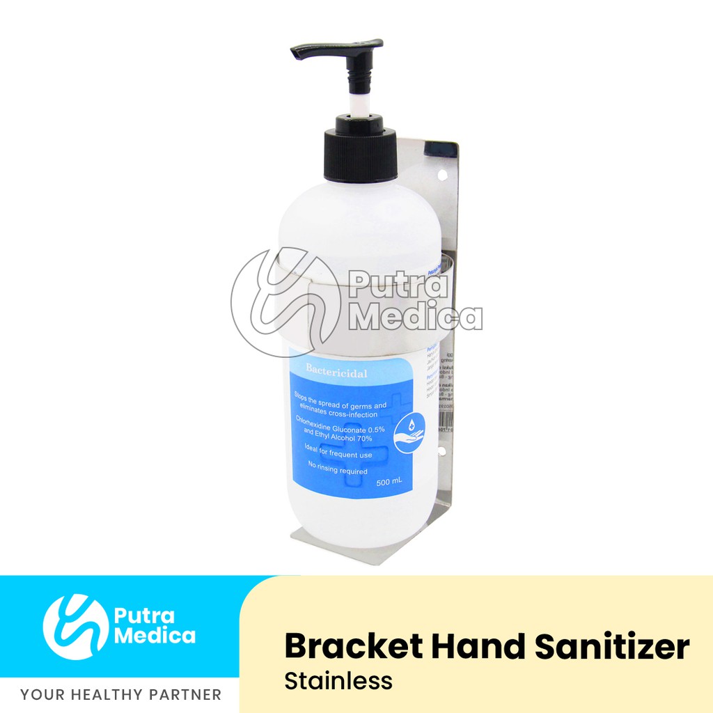 Bracket Hand Wash / Tempat Cairan Pencuci Tangan / Wadah Sanitizer Dinding