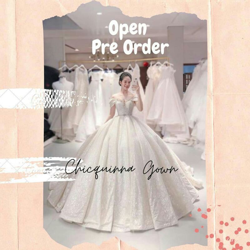 pre order gaun pengantin murah baju pengantin mewah wedding dress import wedding gown.