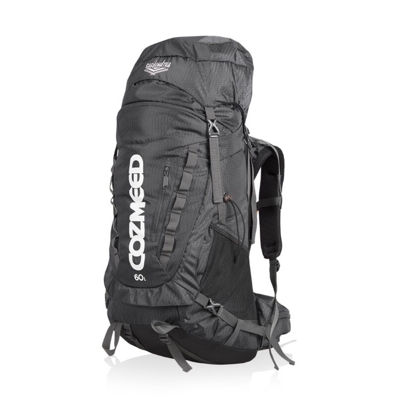Tas Karier Gunung Cozmeed Sagarmatha 2.1 60L Grey FREE Cover Bag