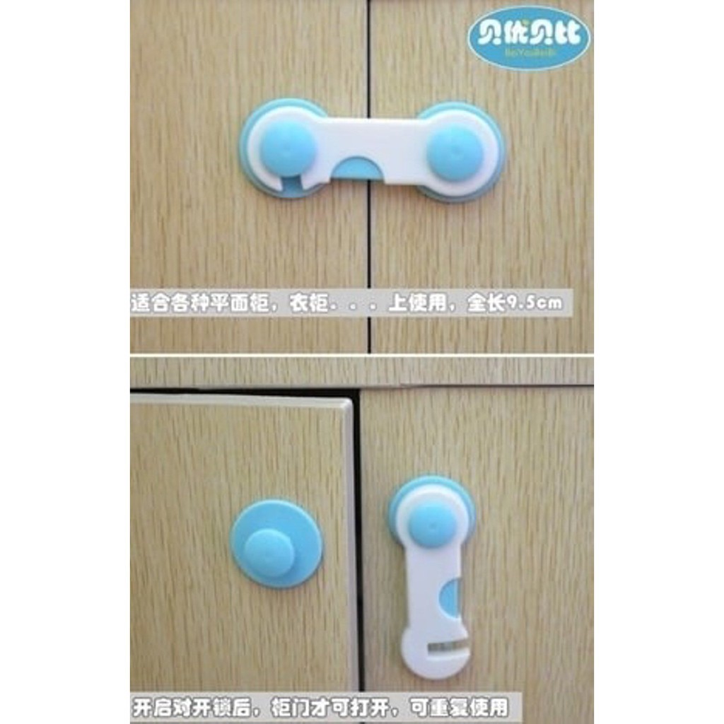 Pengaman Pengunci Laci Lemari Pintu Perabotan Dari Baby Lock Band / Pengaman Sudut Siku Meja