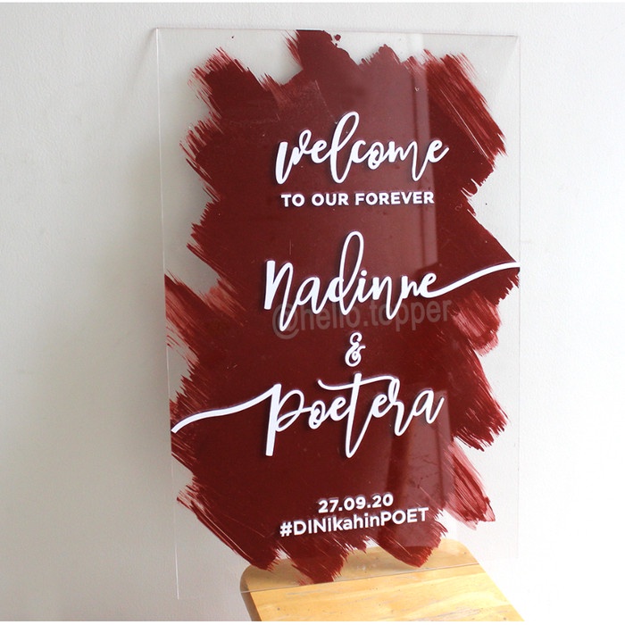 

Welcome sign akrilik / Welcome Signage / Papan Acrylic / Papan Nama Keren