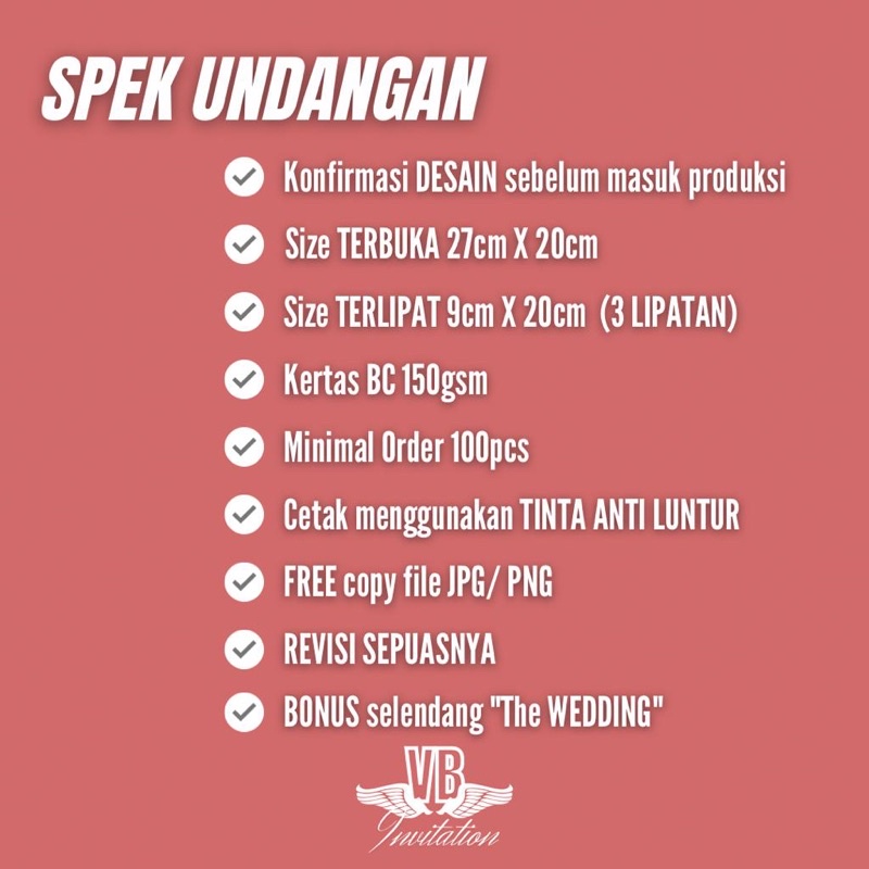 Undangan Acara Pernikahan Sabuk Terbaru Murah Simpel  Cantik Proses Cepat SIZE 13X20