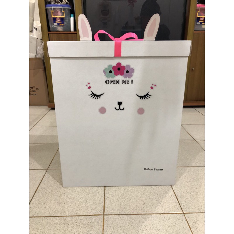 surprise box balon / kotak balon (khusus custom gambar)