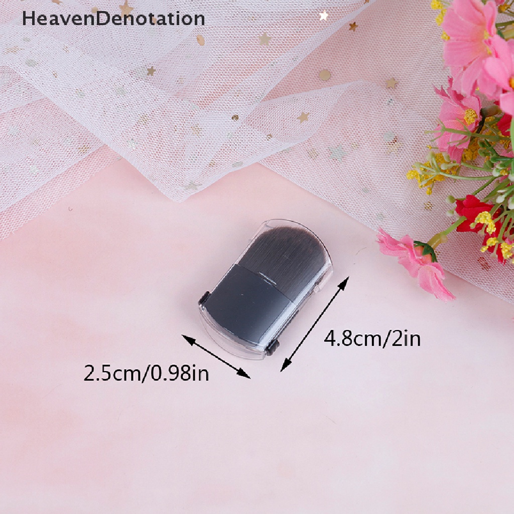 [HeavenDenotation] Mini Blusher Makeup Brush Portable Travel Soft Telescopic Single Face Foundation