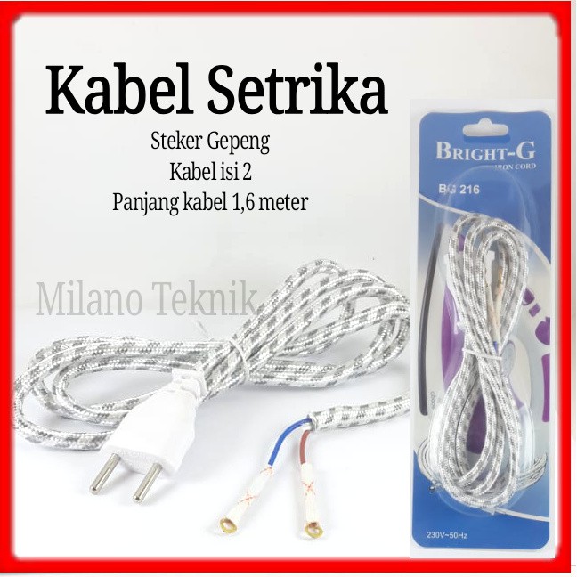 Kabel Setrika Isi 2Kabel Gosokan Iron Cord